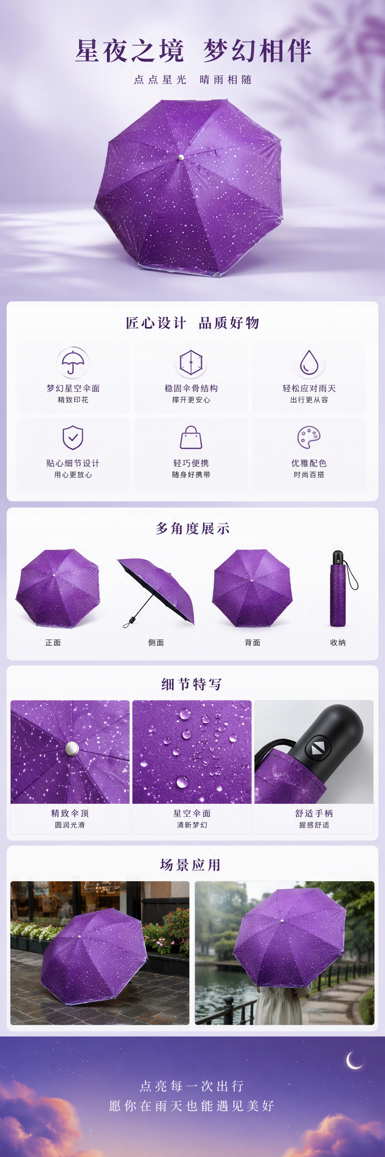 防风遮阳防雨多功能便携雨伞抗风耐用晴雨两用伞学生成人款详情1