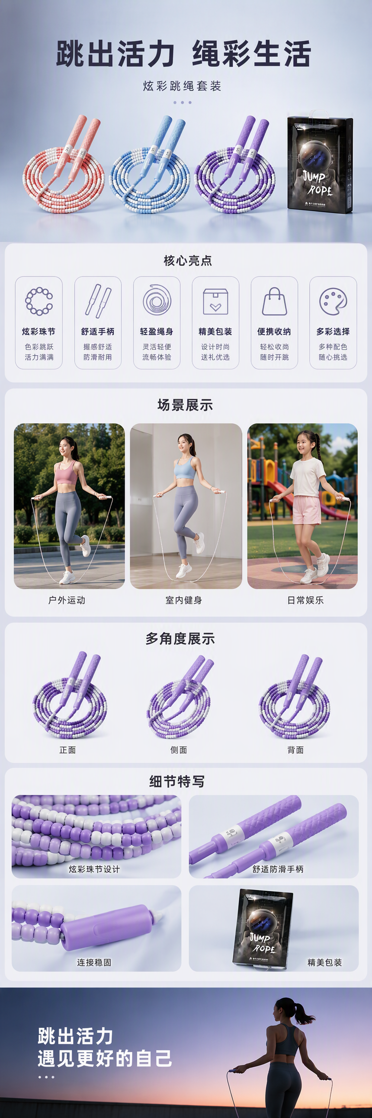 TOPVIP TV313013 014 015多功能耐用跳绳详情1