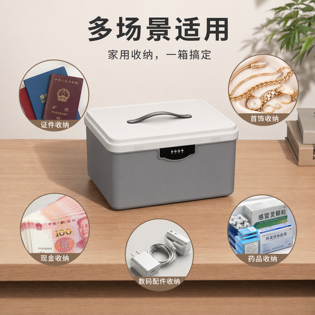 【CL】26Q3#7760多功能塑料整理箱带锁收纳盒家庭衣物玩具收纳箱整理容器储物密码箱