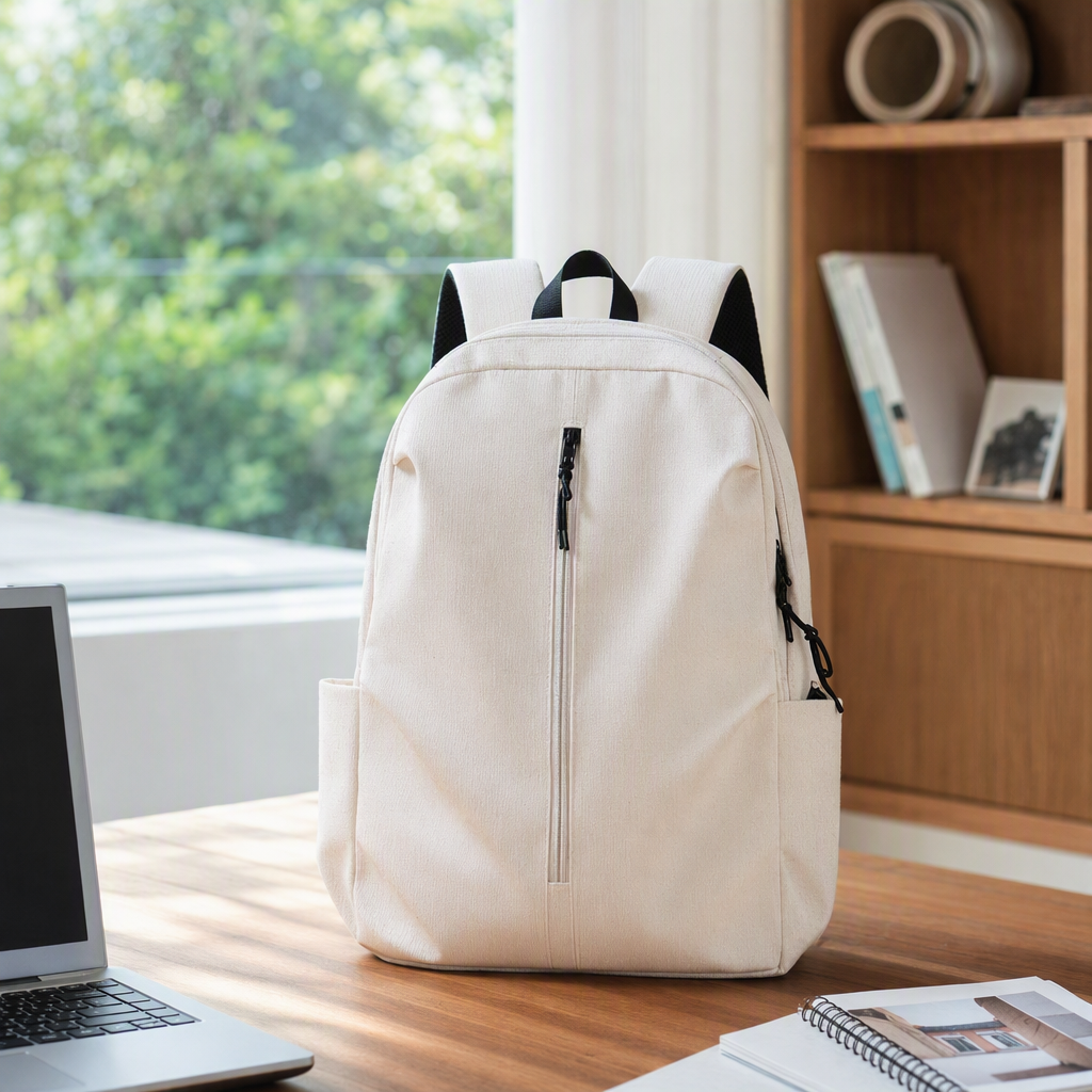 Moda versátil mochila blanca mujer versión coreana tendencia casual estudiante simple gran capacidad bolsa de viaje bolsa de las mujeres details Picture