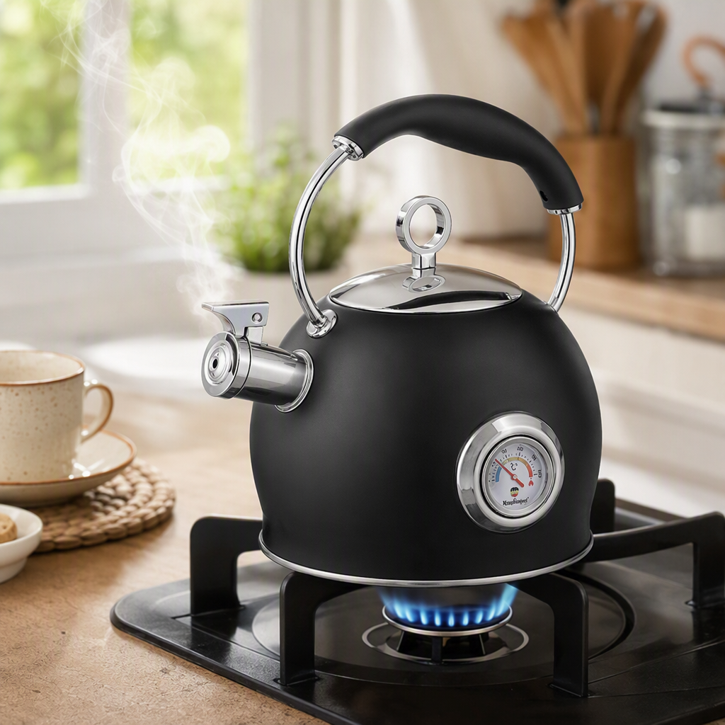 Hr7128-1haus Roland3L stainless steel sounding kettle, large-capacity boiling kettle, gas induction cooker, universal household kitchen boiling kettle Item Picture