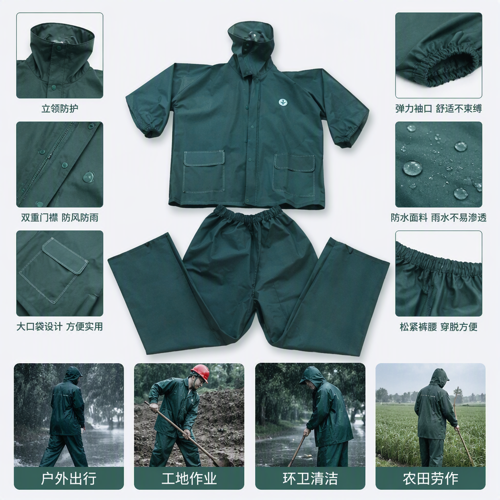 儿童分体雨衣防风防水雨披新款修身一次性雨衣男女童雨衣套装