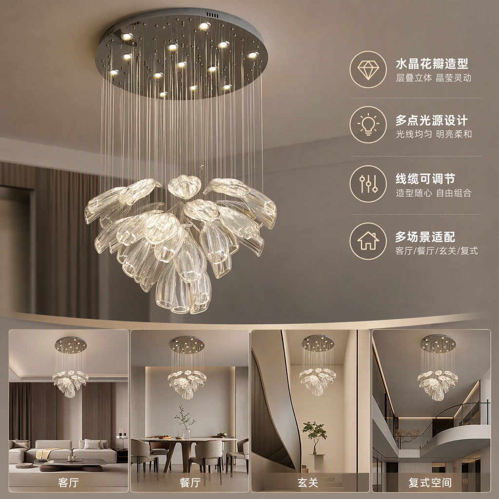 والمصابيح الإبداعية للمصابيح في غرفة النوم في الكافيتريا المنزلية الحديثة متاحة في المنازل Specification image