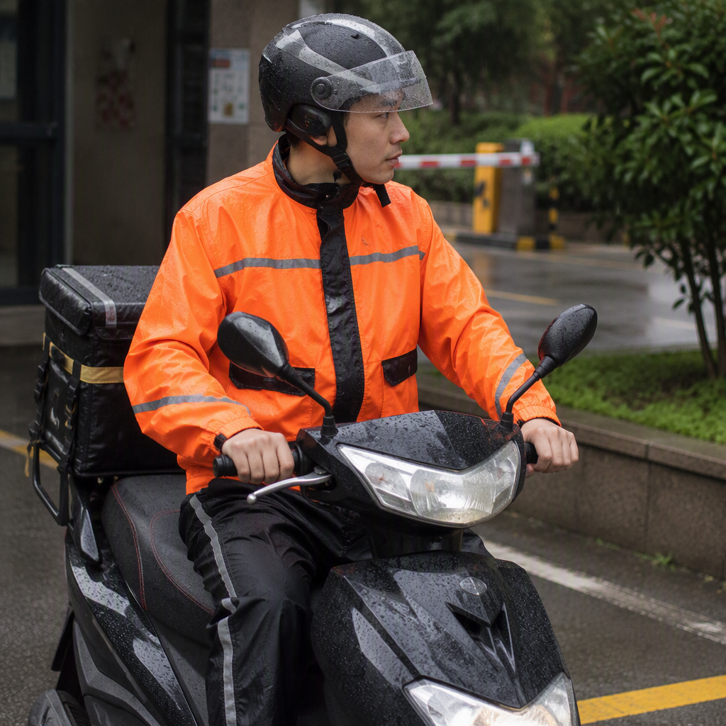 分体雨衣、雨披实物图