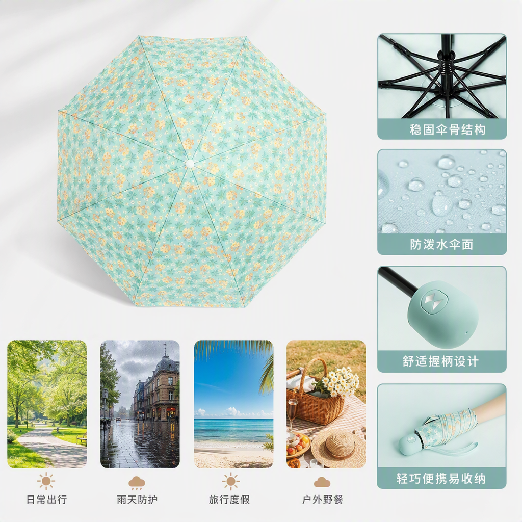 轻便耐用防风遮阳雨伞防雨防晒多场景适用成人学生款