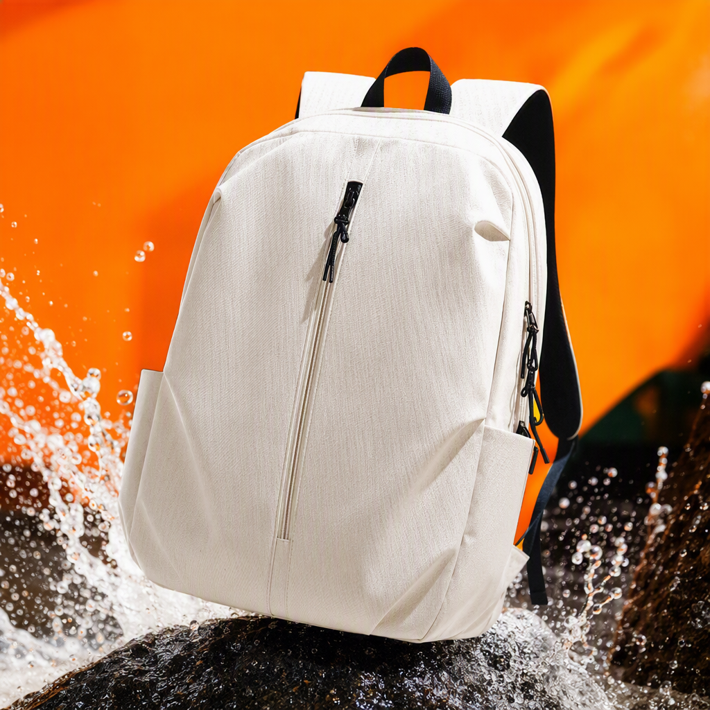 Moda simple arroz blanco mochila mochila de gran capacidad mochila de ocio bolsa de estudiante tendencia versátil Specification image