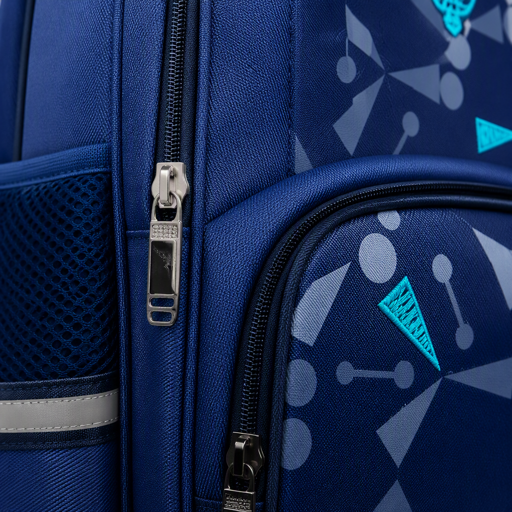Student casual backpack, large-capacity waterproof blue campus bag, unisex trendy style Application Scenario