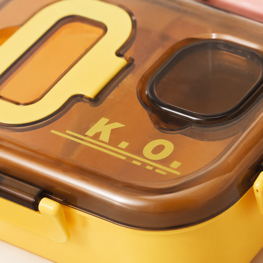 Caja de almuerzo portátil de plástico colorida para niños estudiantes caja de comida creativa con tapa bento contenedor caja de almacenamiento durable y práctico Application Scenario