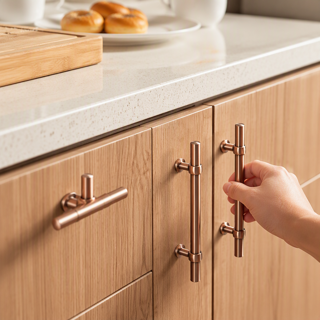 Modern and simple stainless steel handles for kitchen, bedroom, door and window hardware accessories, durable and fashionable decorative handles Item Picture