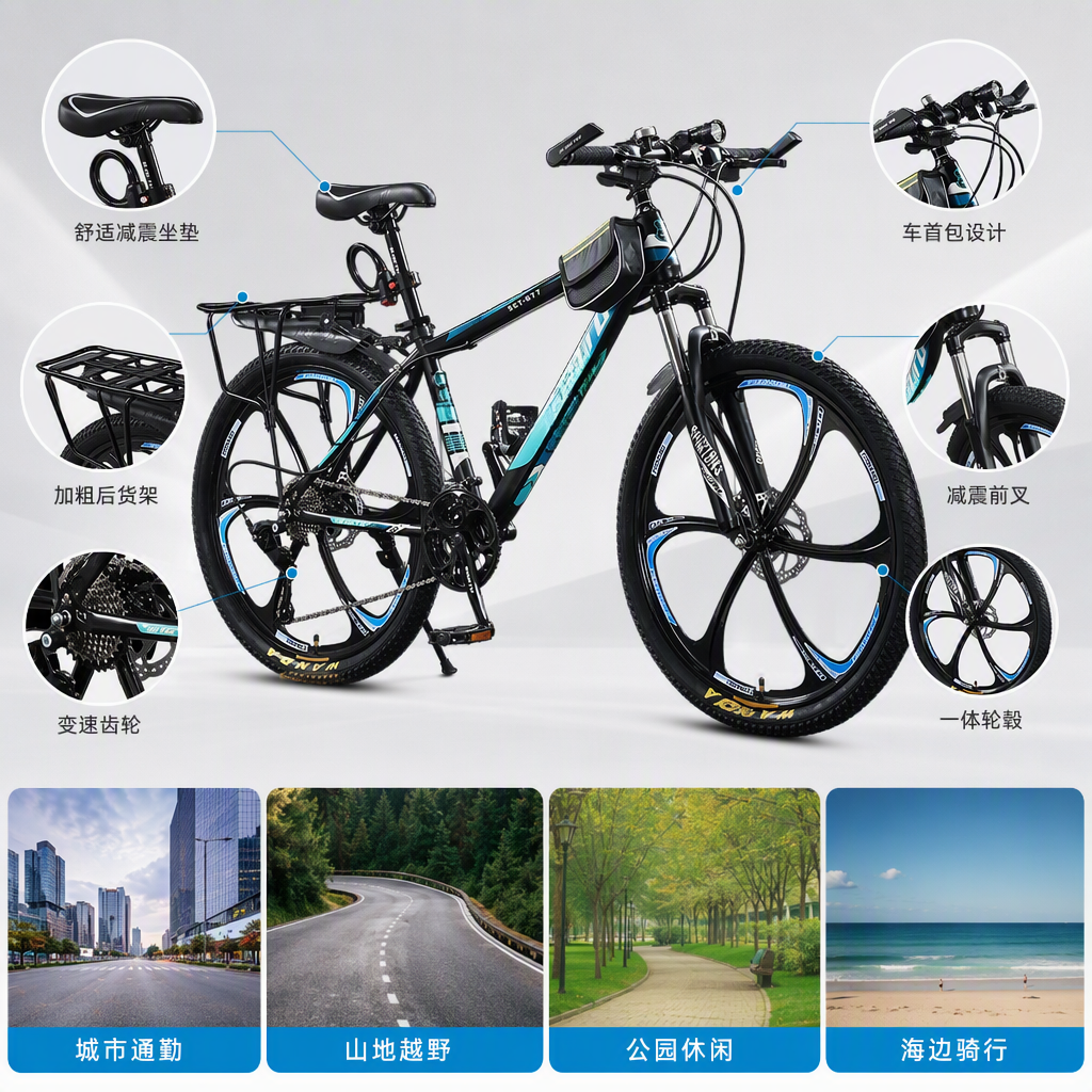Mountain bike riding equipment is durable, shockproof, multi-functional and suitable for both men and women Application Scenario