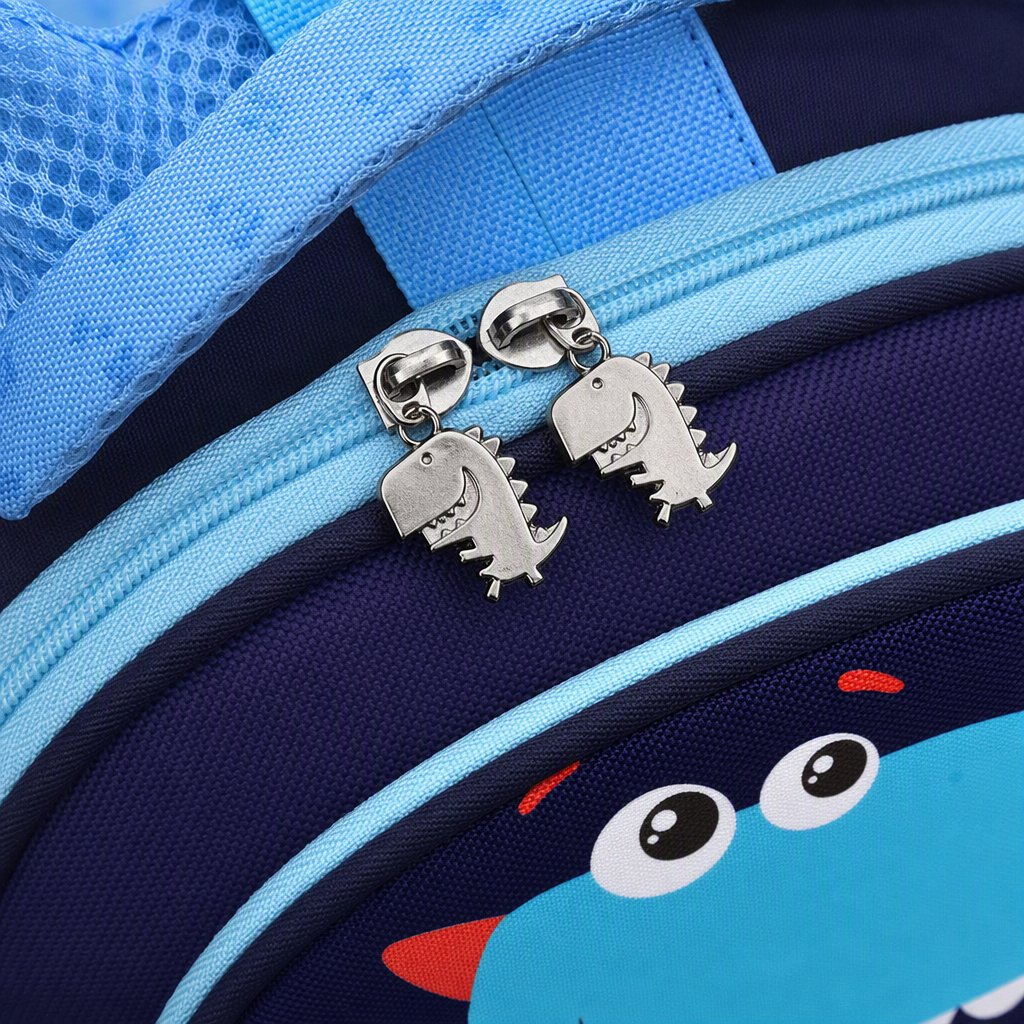 Blue dinosaur-themed children's schoolbag, cute cartoon backpack, student schoolbag, kindergarten schoolbag, large capacity, lightweight and trendy style Application Scenario