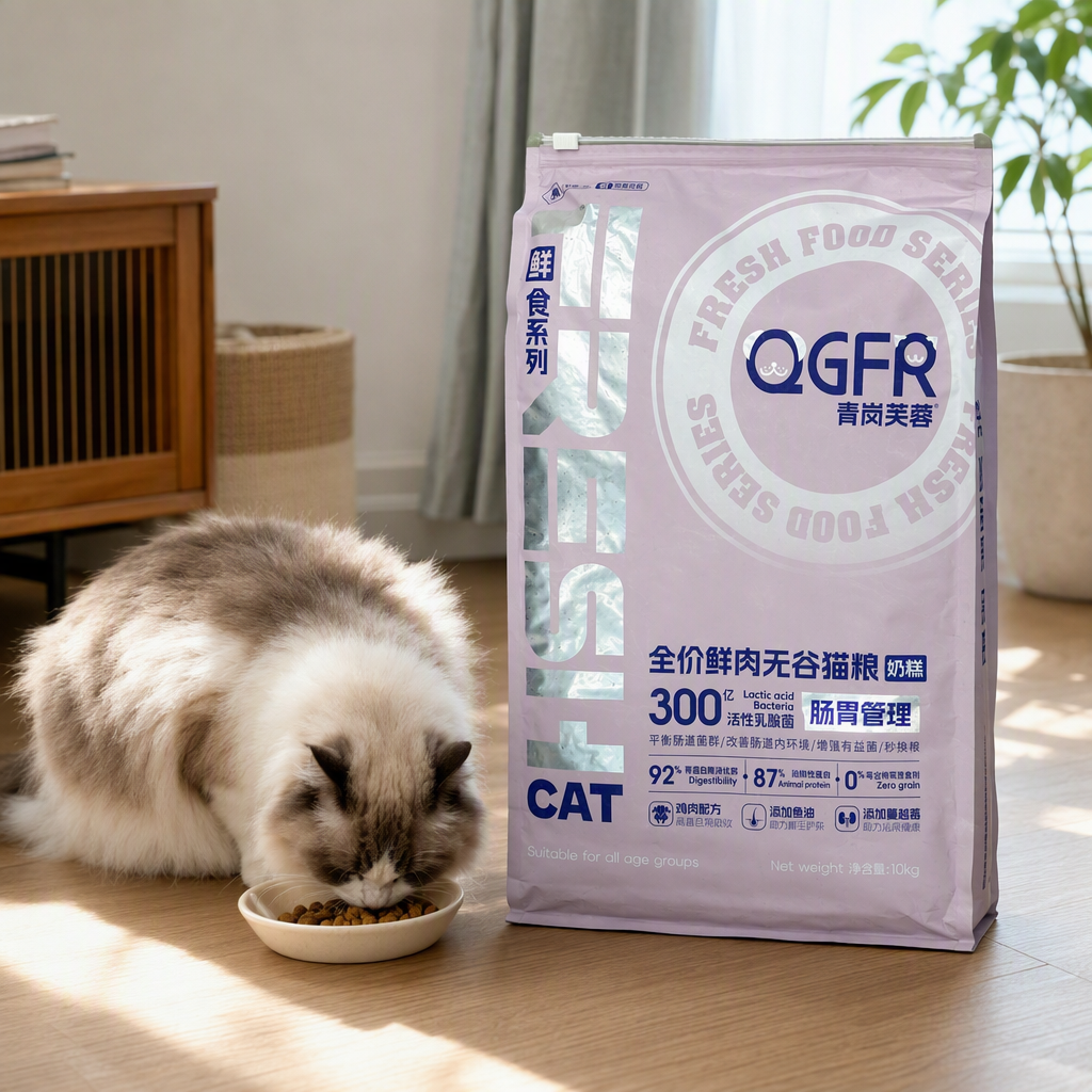 Pink packaged pet cat food is a nutritious, balanced, healthy, delicious and palatable household pet product details Picture