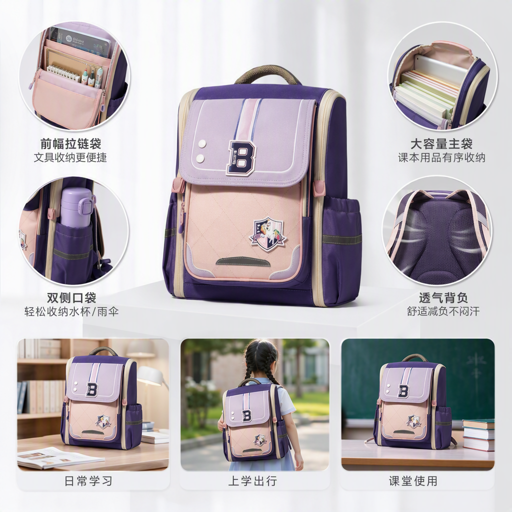 Colorful schoolbag display rack, student schoolbag display rack, retail store shelf storage rack, display rack