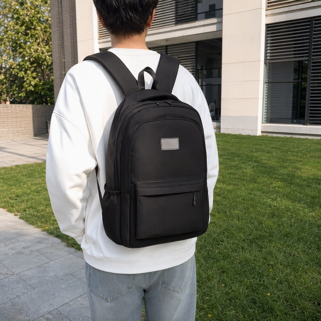 Mochila casual de moda multifuncional para hombres bolsa de viaje deportiva de estudiante negro de gran capacidad tendencia versátil details Picture
