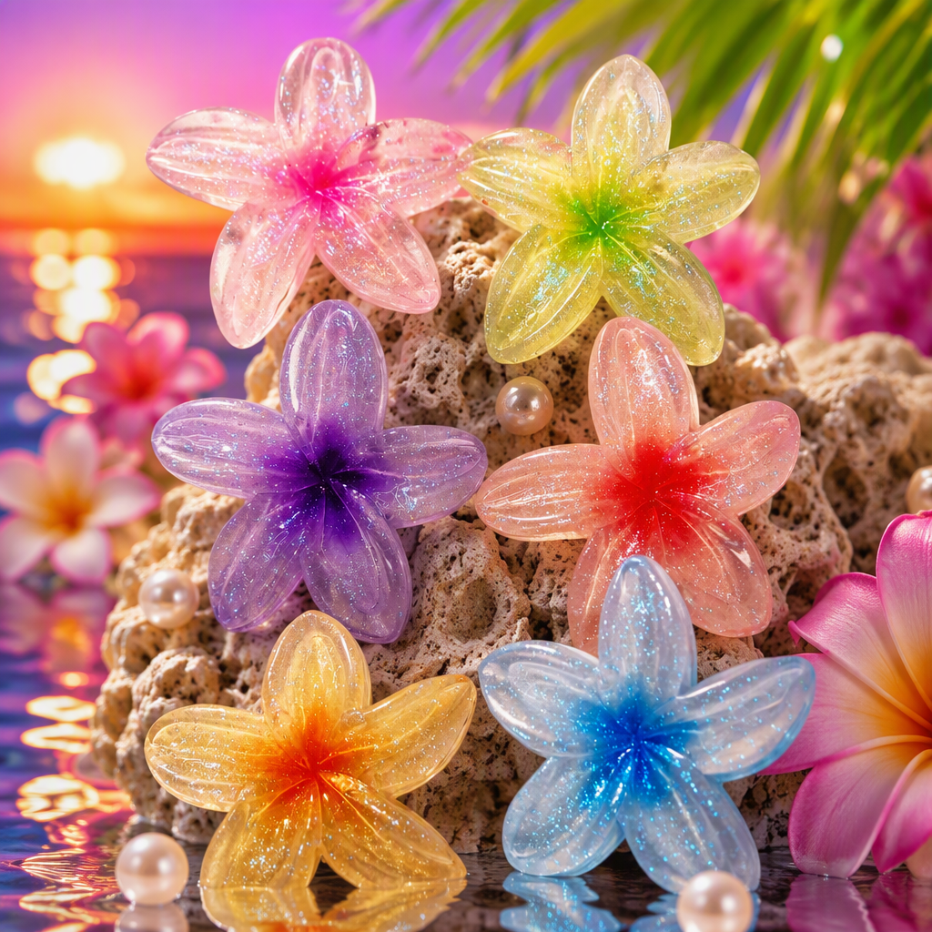 Glittering colorful flower hair clips, Korean sweet girl headwear, hair accessories, hairpins and hairpins, versatile for students Specification image