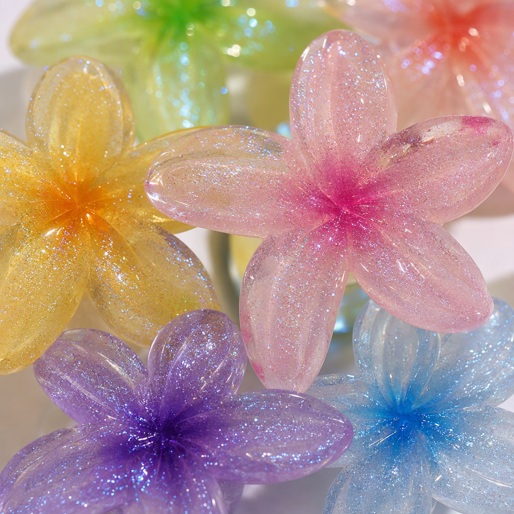 Glittering colorful flower hair clips, Korean sweet girl headwear, hair accessories, hairpins and hairpins, versatile for students Application Scenario