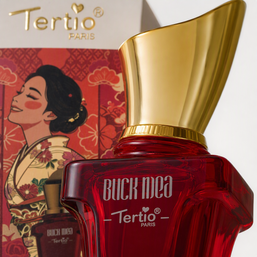 Fashionable red perfume bottle, golden nozzle, white packaging box, exquisite gift box set for women's fragrance and perfume Application Scenario