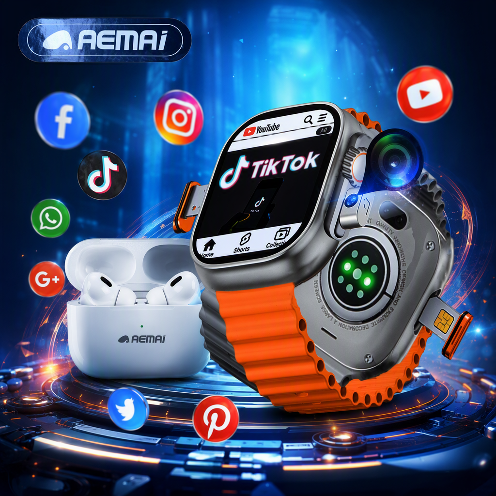 AEMAI's new Bluetooth smartwatch set, featuring Bluetooth headphones and 7 watch straps Specification image