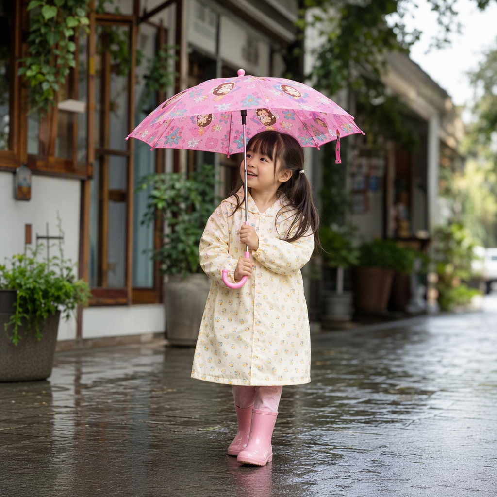 儿童伞具多彩防雨遮阳挡风便携轻巧宝宝雨伞儿童雨具用品产品图
