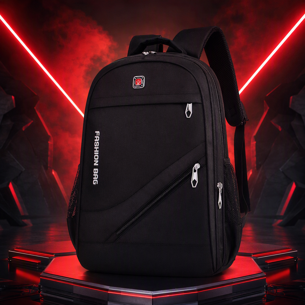 Moda versátil mochila negra mochila de estudiante de gran capacidad bolsa de viaje casual unisex estilo de tendencia Specification image