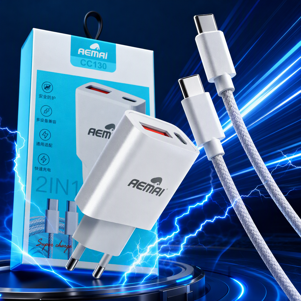 The white charger portable packaging box set, a multi-functional travel charging accessory storage box, is simple and fashionable Specification image