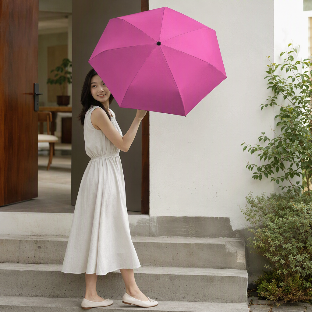 Colorful windproof and sunshade umbrella, lightweight and durable, suitable for both weather and rain, folding umbrella, rain and sun protection, portable version Specification image