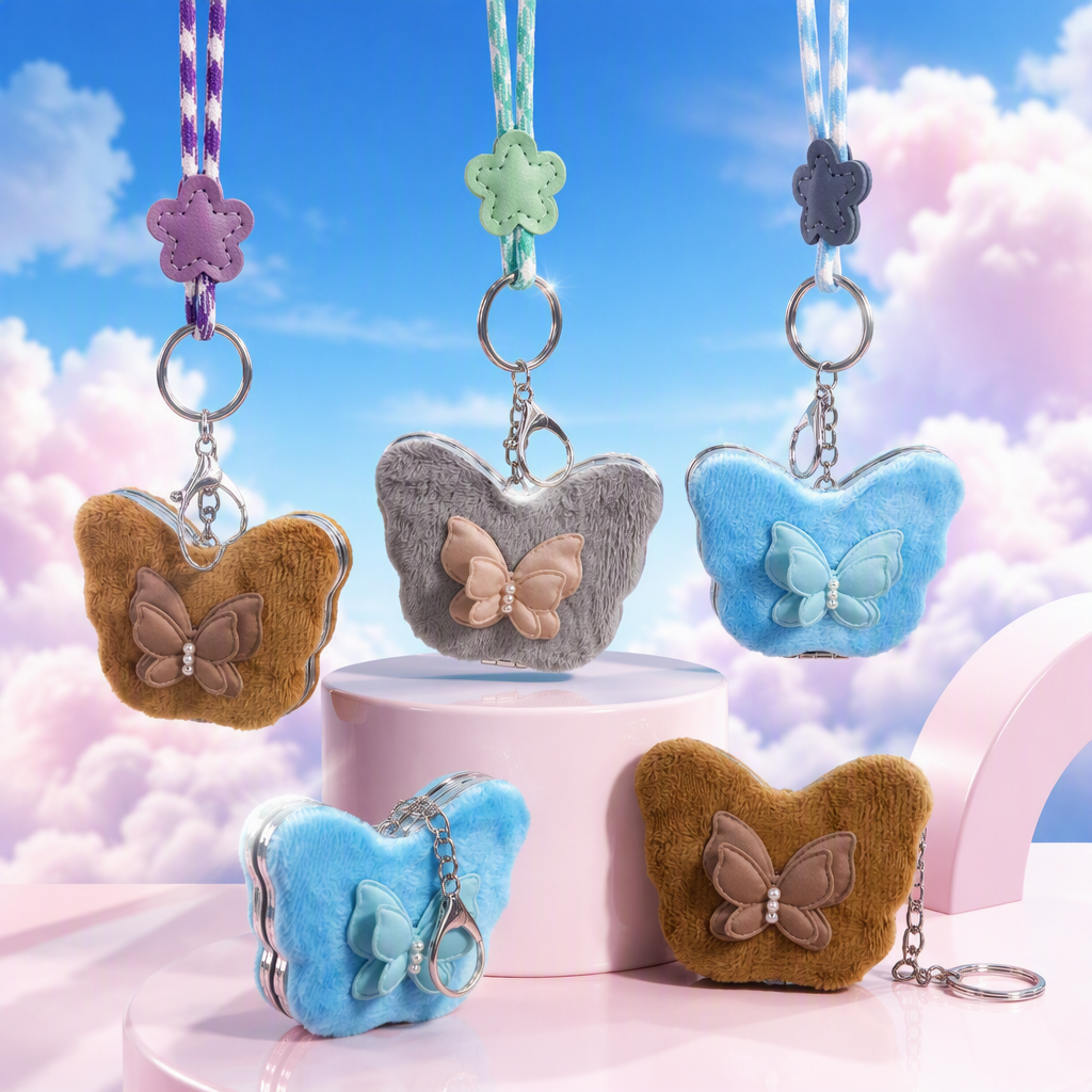 多彩蝴蝶造型钥匙扣创意个性挂件时尚潮流礼品配饰饰品详情4