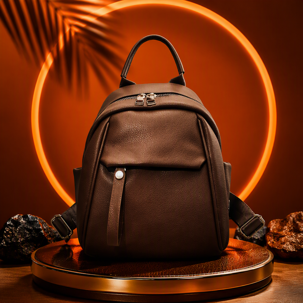 Moda brown cortex backpack hombre casual bolsa de viaje estudiantil versátil estilo de tendencia Specification image