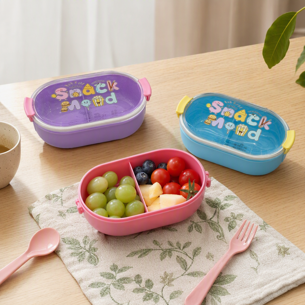 Caja de almacenamiento de bocadillos de dibujos animados coloridos para niños creativa portátil candy fruit dry organizer box contenedor de almacenamiento divertido details Picture