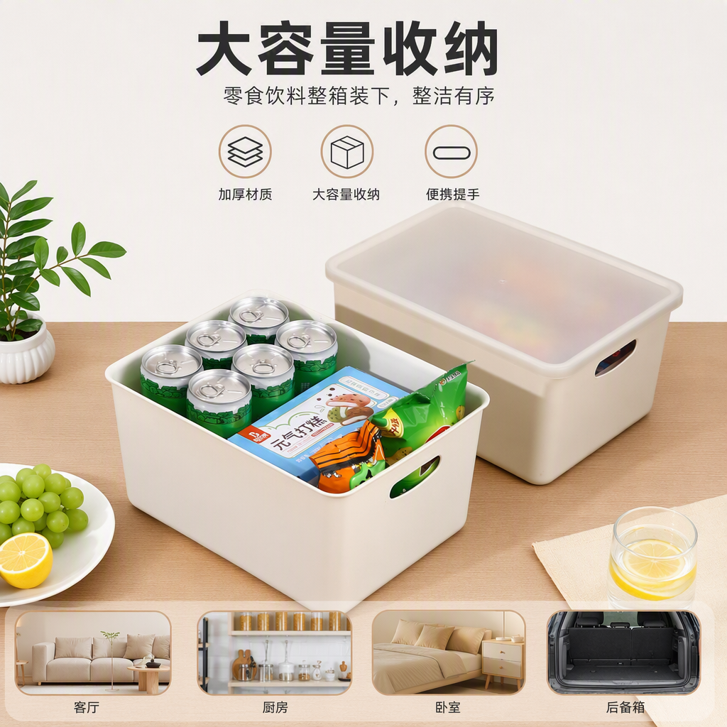 【CL】26Q3#712 多功能仿藤编织手提置物篮家用收纳筐竹制收纳筐整理篮子