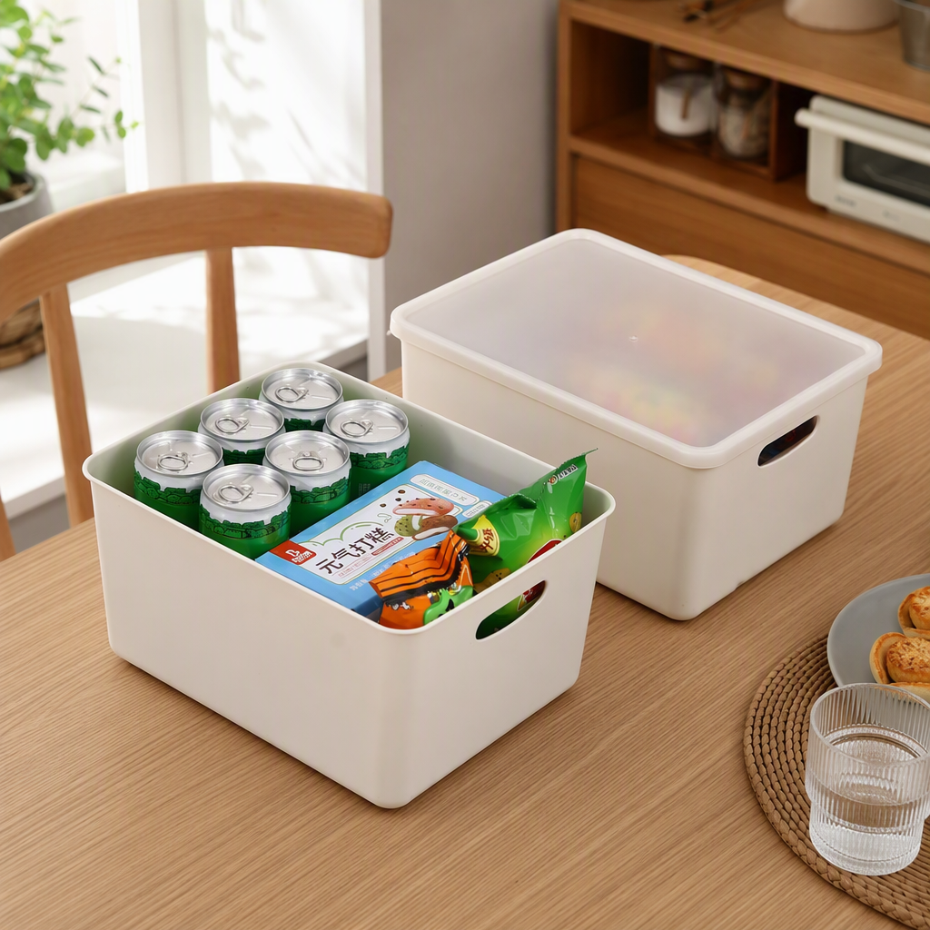 【CL】26Q3#712 Multi-functional rattle-like woven hand-held storage basket, household storage basket, bamboo storage basket, organizing basket details Picture