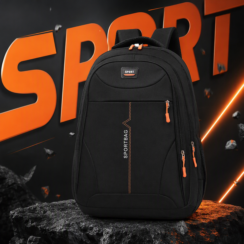 Multi-functional and wear-resistant black backpack for travel, mountaineering, sports and leisure students, men's and women's styles Specification image