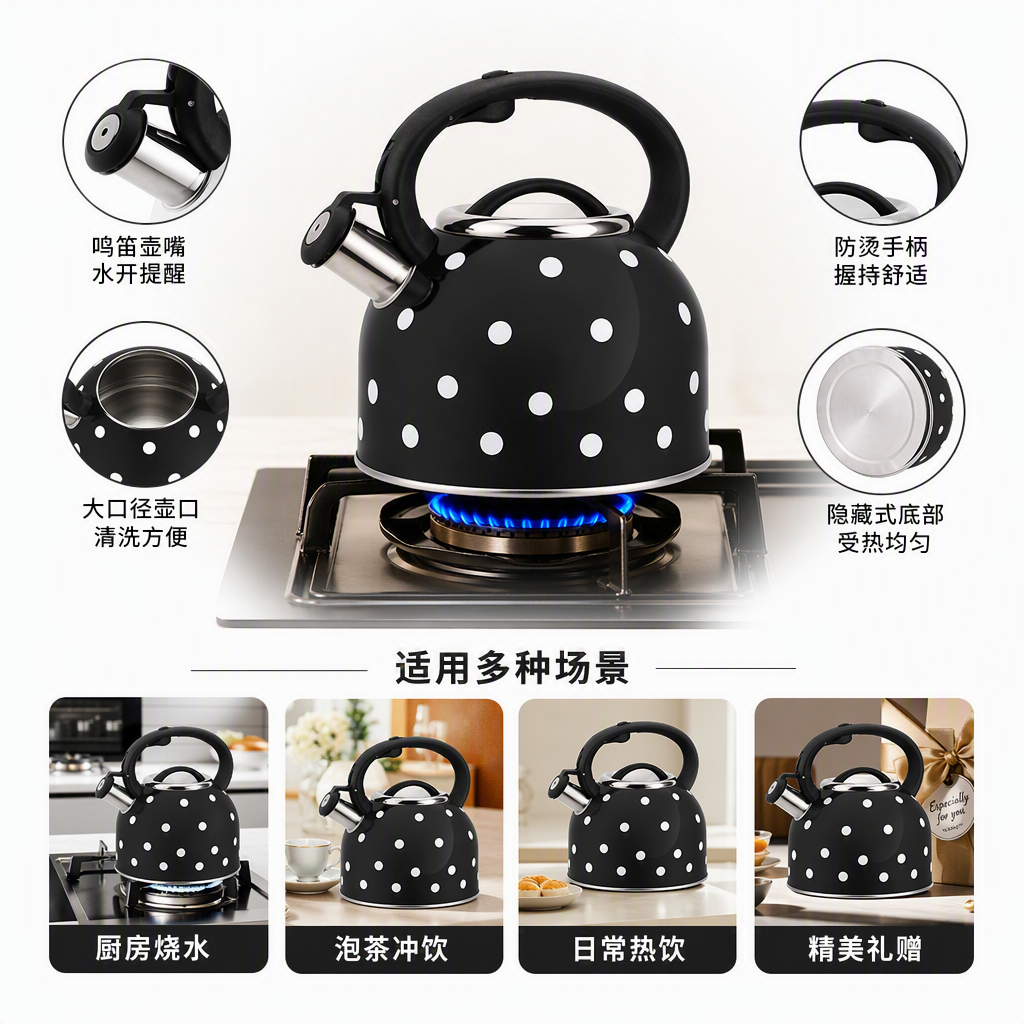 Hervidor eléctrico inteligente multifuncional para el hogar hervir agua rápida mantener el calor de gran capacidad conveniente para preparar té y café HR732-1 Application Scenario