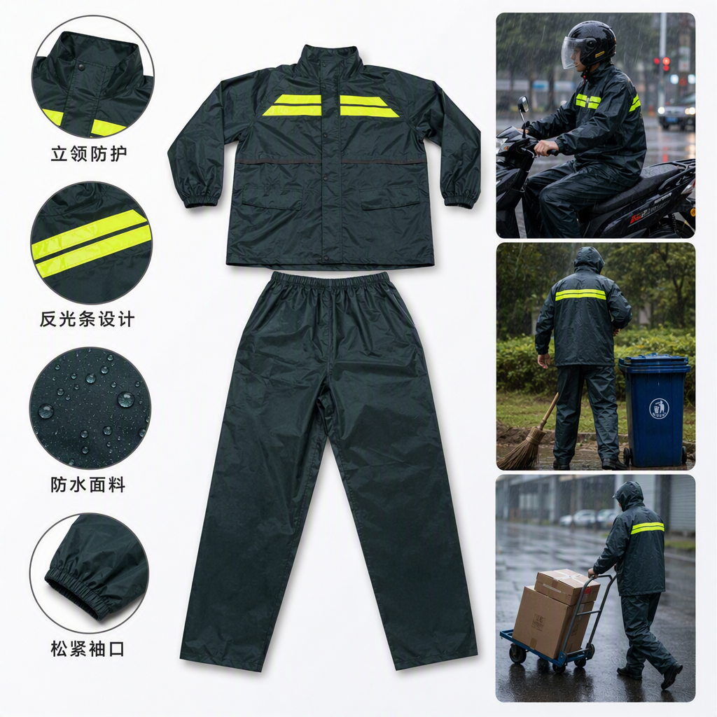 便携分体雨衣防风遮阳雨披户外旅游防雨防尘多场景适用产品图
