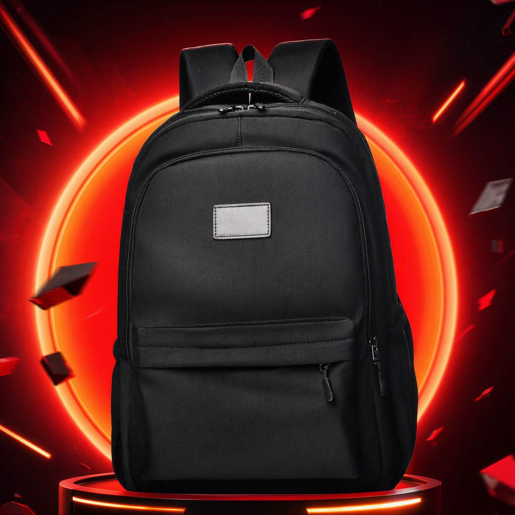 Multi-functional fashionable casual backpack, men's student travel trend black backpack, large-capacity backpack Specification image