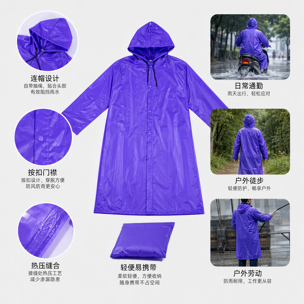 多功能连体雨衣防风遮阳防雨工具户外便携雨披雨衣男女通用