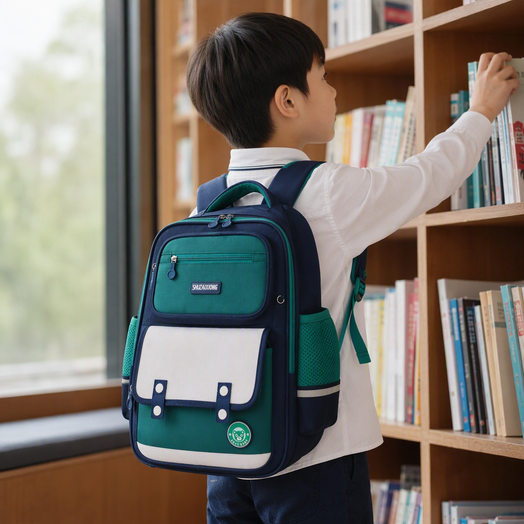 Colorful patchwork estudiante mochila tendencia de moda portátil y durable mochila escolar para niños necesario para el campus details Picture