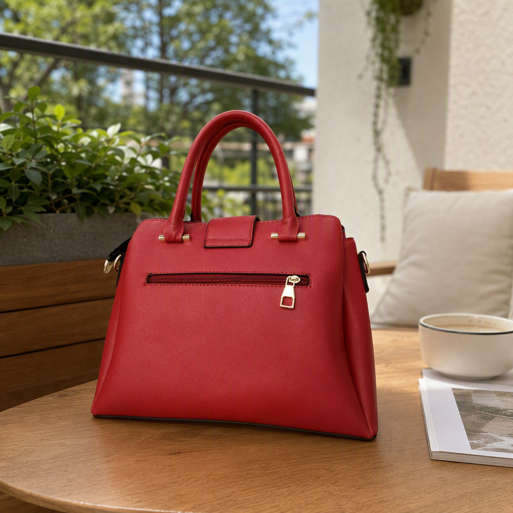 Moda bolso rojo versátil bolso de mujer bolso casual de gran capacidad tendencia bolso de hombro único bolso de mujer details Picture