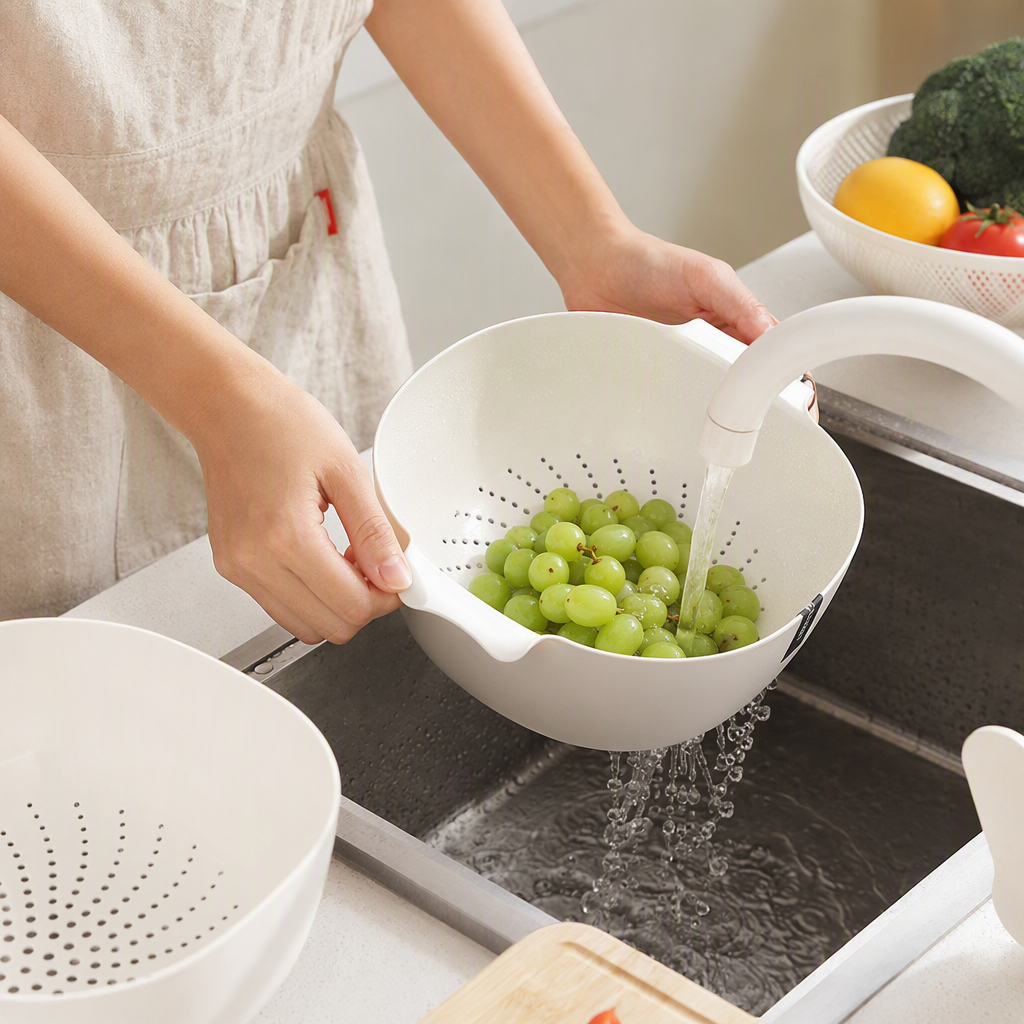 【CL】26Q3#2125 Multi-functional hanging plastic sink, draining basket, kitchen sink, storage basket, tableware storage wonder details Picture