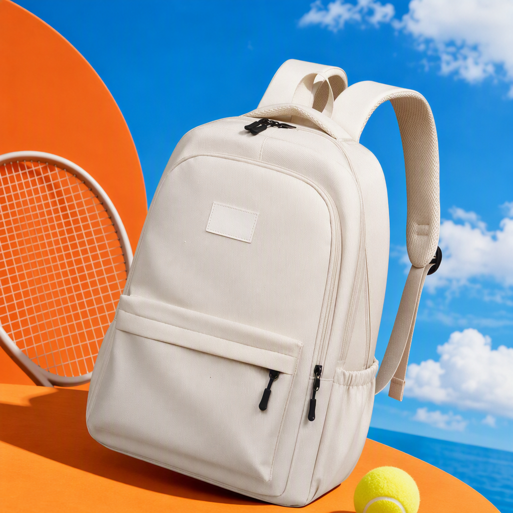 Moda simple arroz blanco mochila mochila de gran capacidad mochila de ocio bolsa de estudiante versión coreana tendencia versátil Specification image