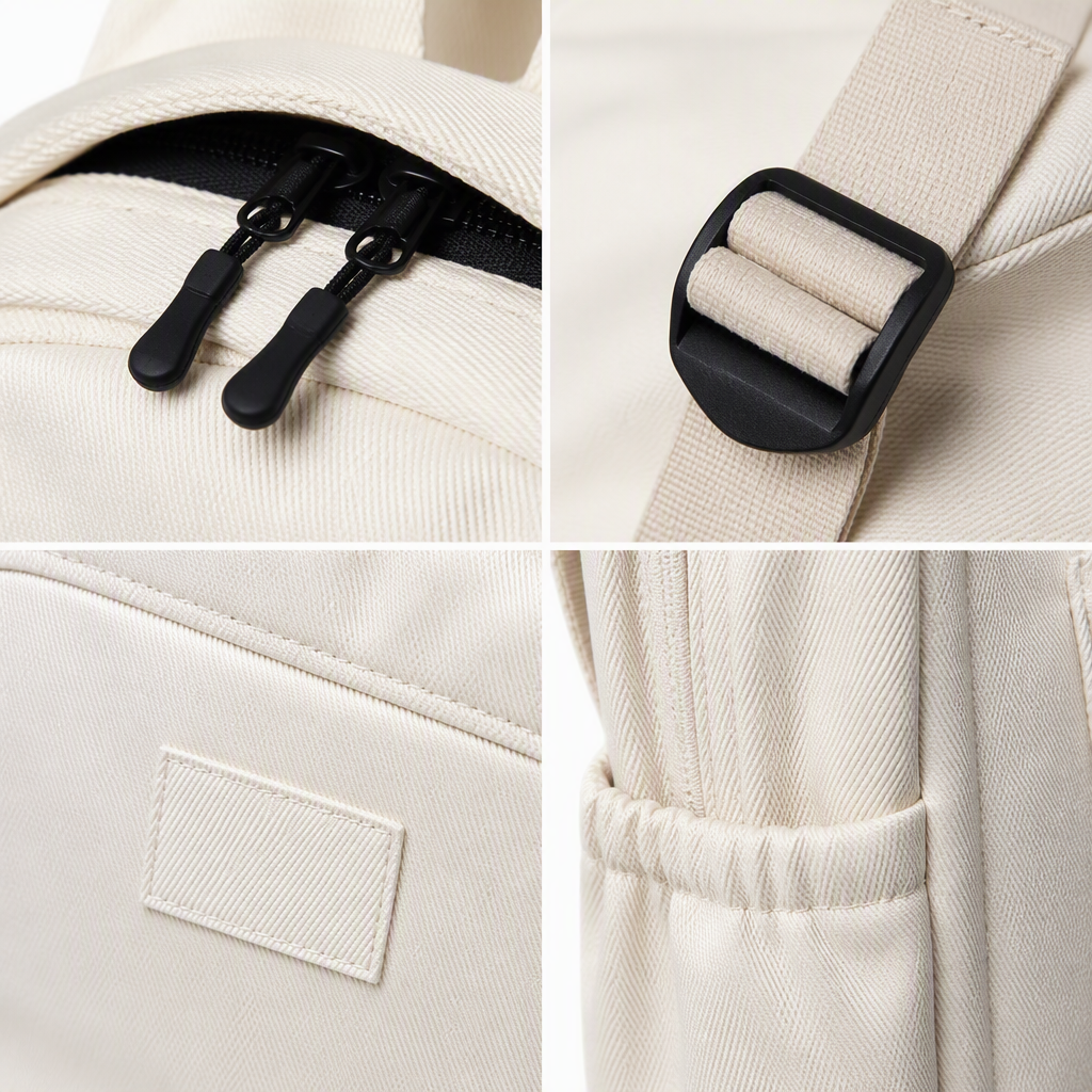 Moda simple arroz blanco mochila mochila de gran capacidad mochila de ocio bolsa de estudiante versión coreana tendencia versátil Application Scenario
