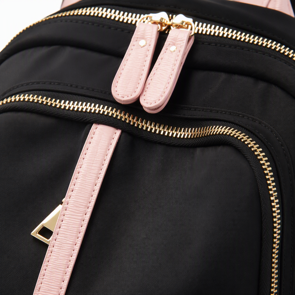 Mochila de hombro negro multifuncional rosa adornado con cremallera cabeza conveniente para viajes de viaje durable diseño a prueba de agua Application Scenario