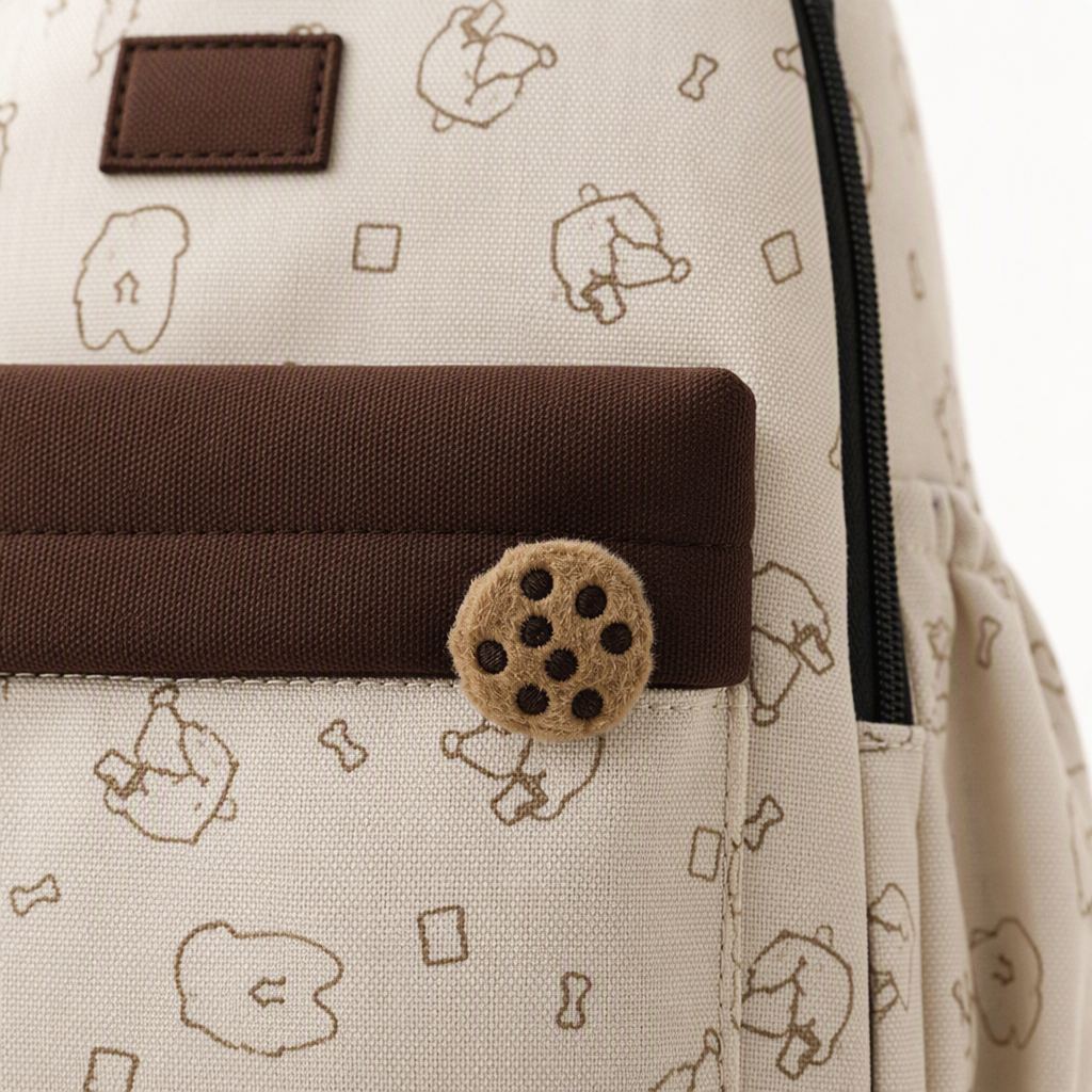 Cute cartoon pattern beige background student backpack, multi-functional casual and trendy backpack, girls' schoolbag, children's backpack Application Scenario
