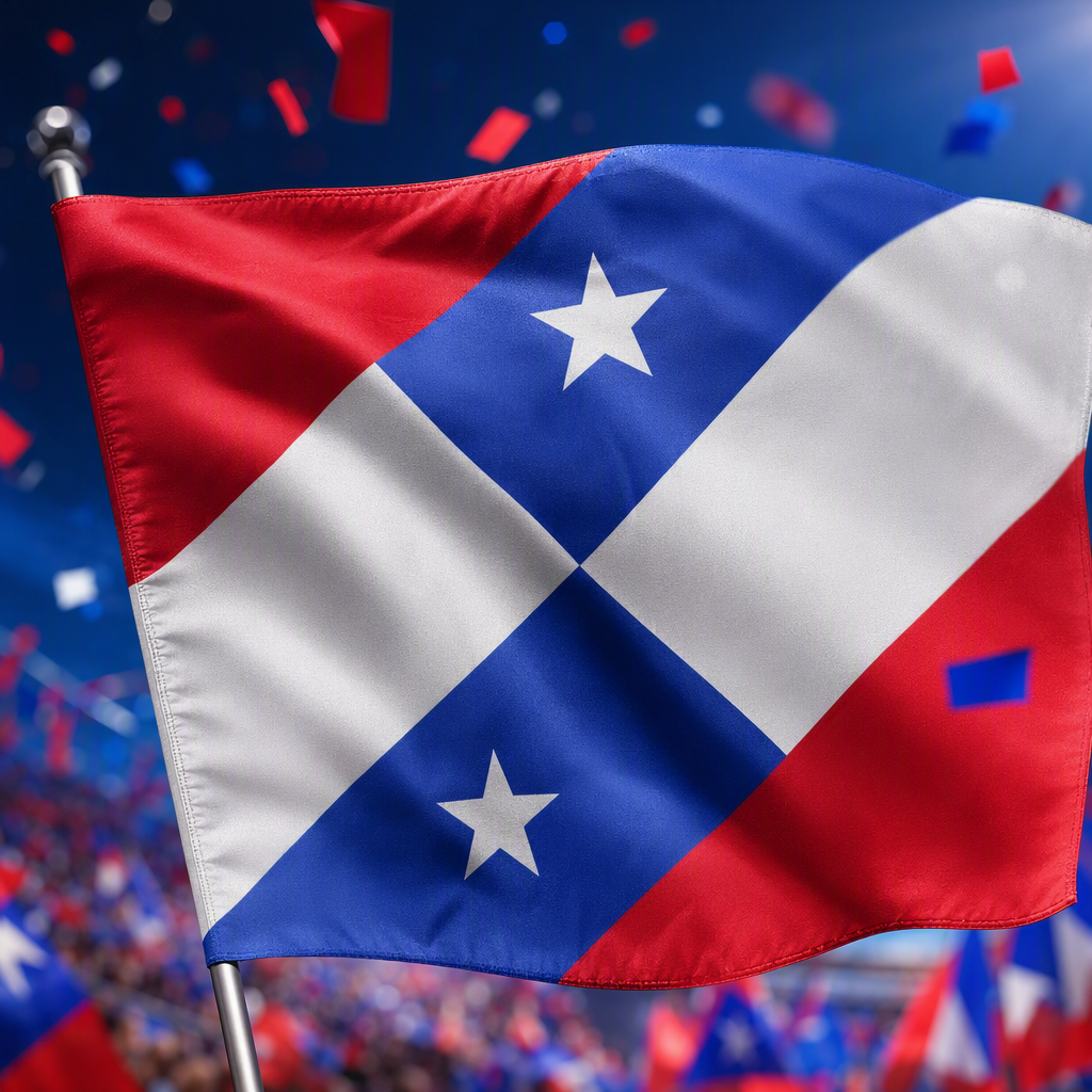 Colorful tricolor flag Specification image