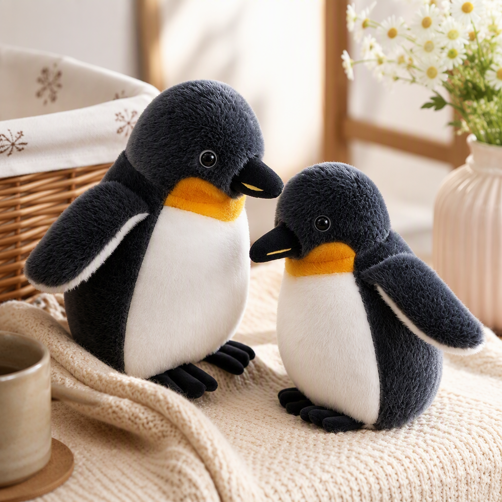 Children's plush toys, penguin dolls, firefly, European and American mink fabric details Picture