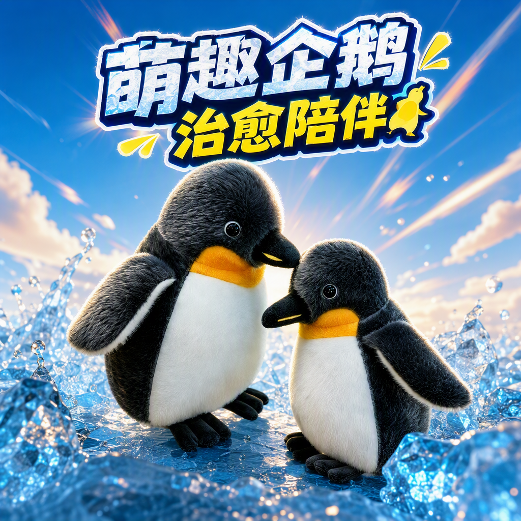 Children's plush toys, penguin dolls, firefly, European and American mink fabric Specification image