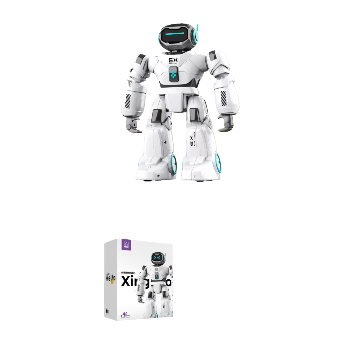 The smart home white robot is a multi-functional companion for children's family entertainment Item Picture