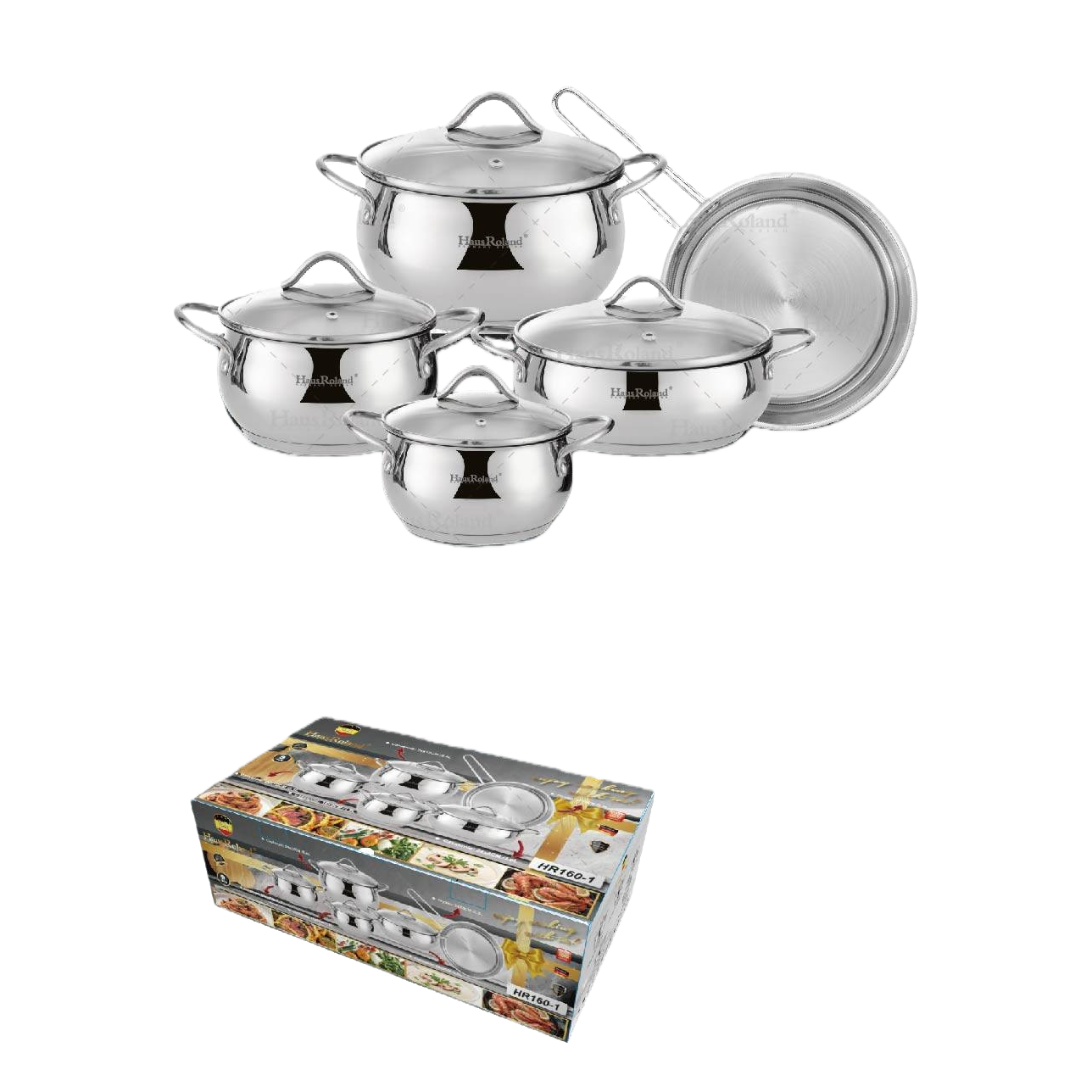 Juego de utensilios de cocina multifuncional hogar uso diario sopa freidora wok combo pot set de utensilios de cocina HR160-1 details Picture