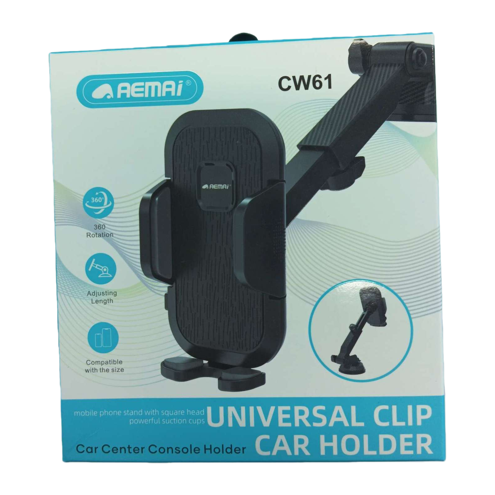 The multi-functional car navigation stand and black car phone stand are anti-slip, stable and easy to install Item Picture