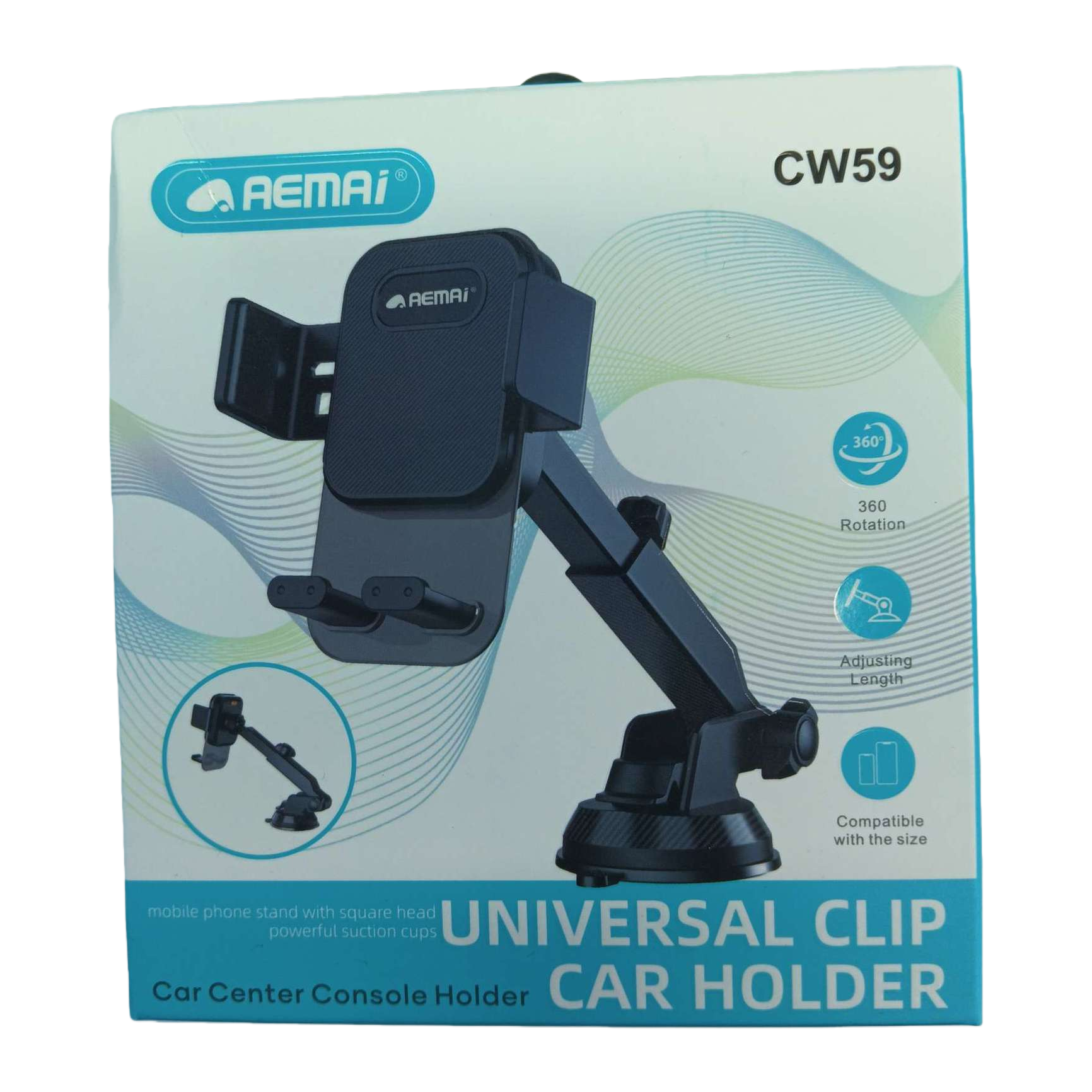 The multi-functional black car phone stand, car navigation stand, and air outlet clamping type are simple, convenient and durable Item Picture